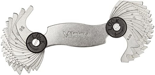 Calibre de paso de tornillo métrico, 4 a 56 TPI, 0.5 mm a 6 mm, 28 hojas