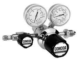 Regulador de gas dual stage 200 PSI con Male conector, 316SS, 6MM tube OD, 2-Ferrule x 1/4, (M)NPT