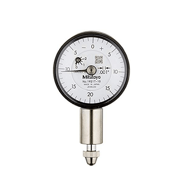 Reloj comparador, parte posterior plana, tipo ANSI/AGD, Rodamiento con joyas, 0,1", 0,001"