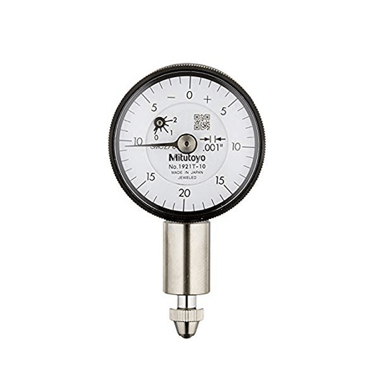 Reloj comparador, parte posterior plana, tipo ANSI/AGD, Rodamiento con joyas, 0,1", 0,001"