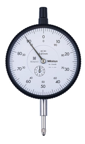 Indicador de carátula, lengüeta trasera, tipo ISO 10 mm, 0,01 mm