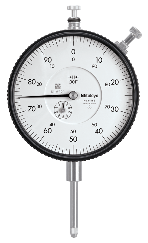 Indicador de carátula, lengüeta trasera, tipo ANSI/AGD 1", 0,001"