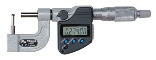 Micrómetro Digimatic para paredes de tubos 0-1"/0-25MM
