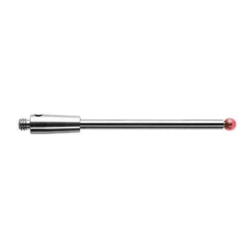 Bola de rubí M2 de Ø1,5 mm, vástago de carburo de tungsteno, L 30 mm, LTU 22,5 mm
