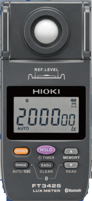 Luxometro Luz LED/OLED Rango 20 Lx a 200,000 Lx, Hioki HK-FT3424